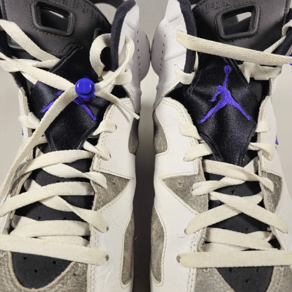 Air Jordan 6 Retro LTR Flint CI3125-100 Men's Size 12 White Concord 2018 w/ Box
